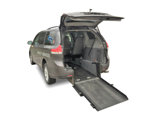 car with ramp on the back